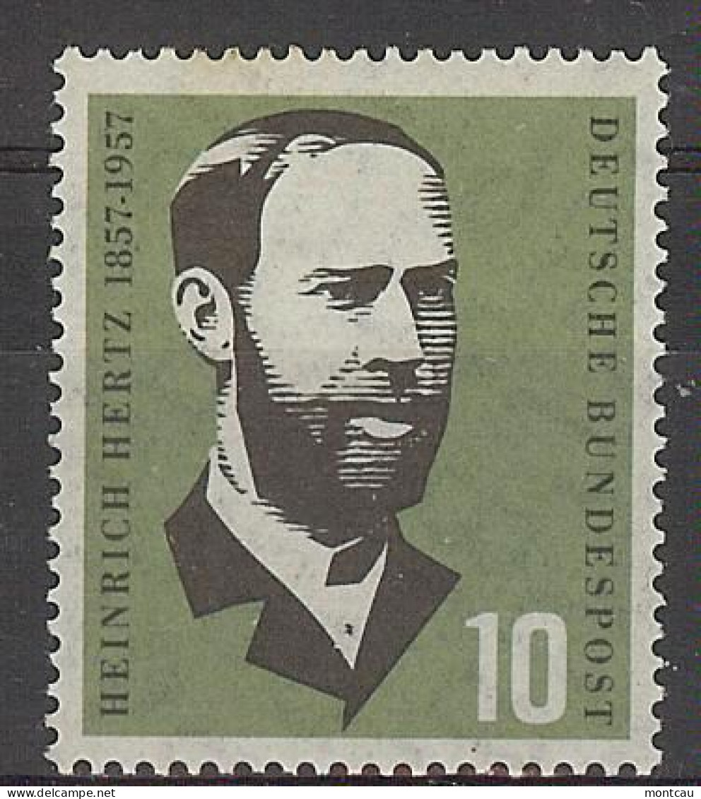 Germany 1957. Heinrich Hertz M=252 Y=131  (**) - Ongebruikt