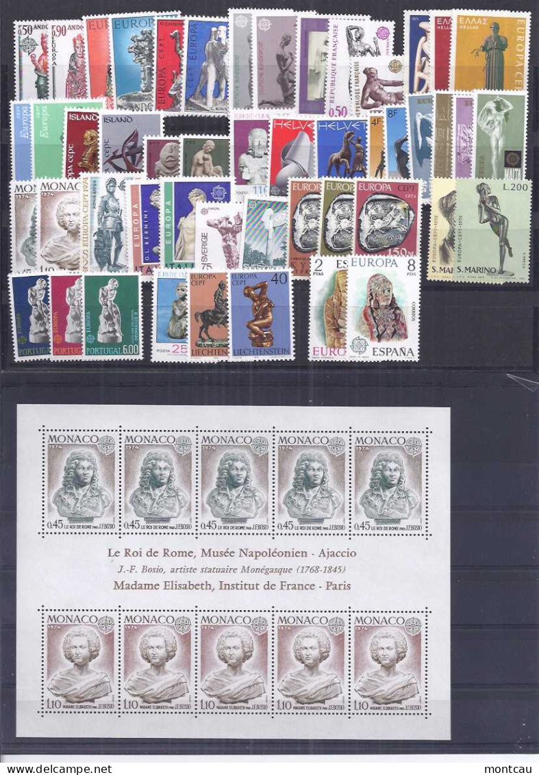 Europa 1974 - Complete + Monaco Sheet ** - 1974