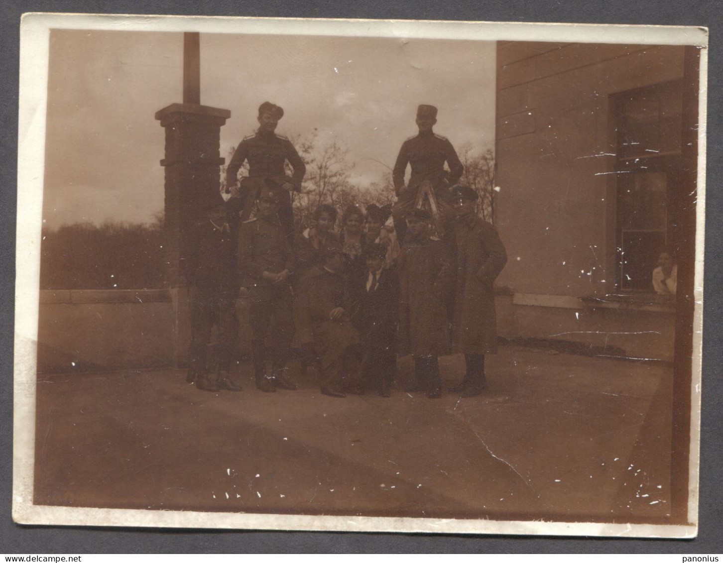 Kingdom Of Yugoslavia - Army Officers, Real Photo  Osijek, Year 1919, D 12 X 9 Cm - Uniformes