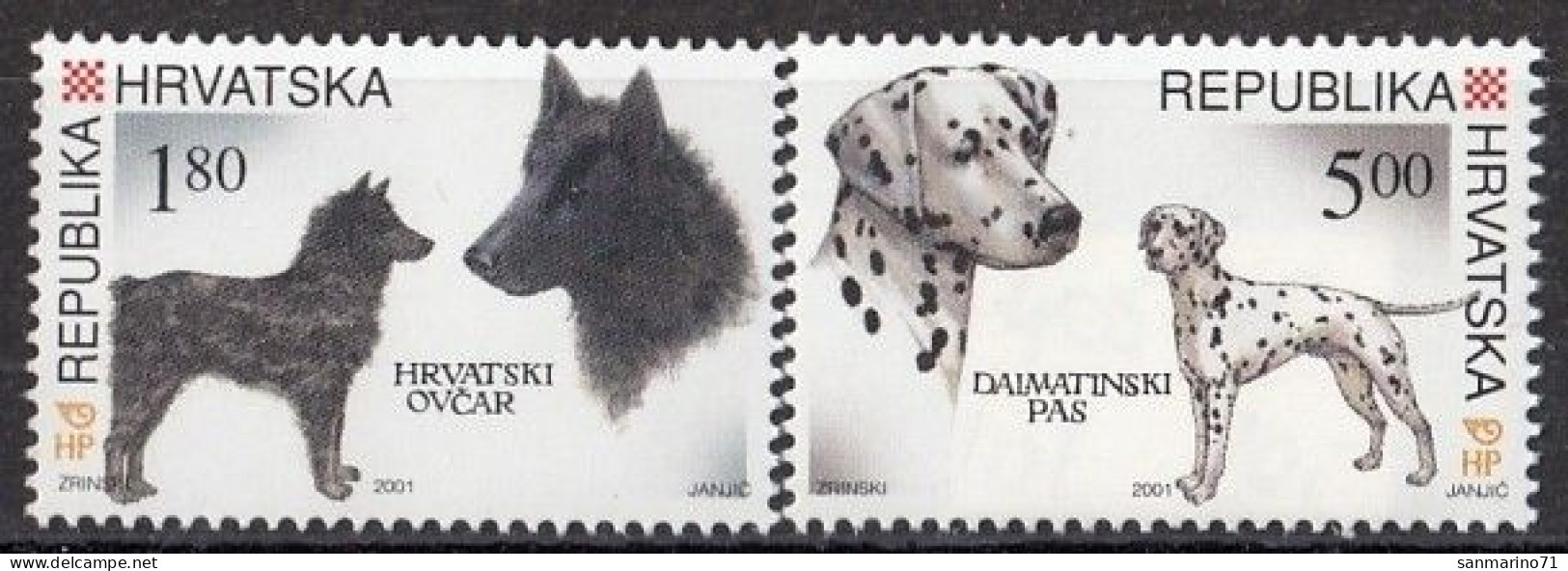 CROATIA 583-584,unused - Honden