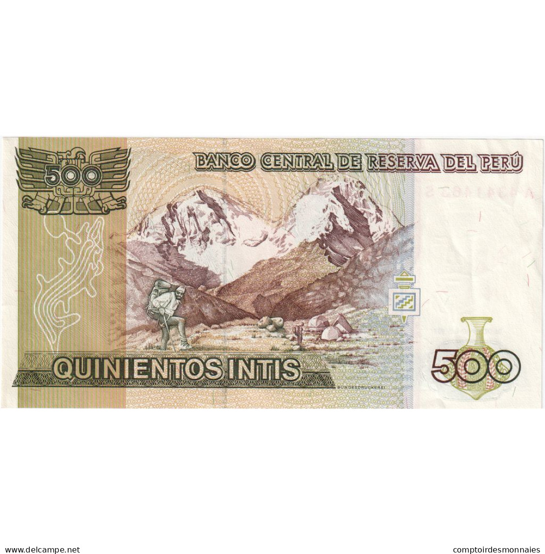 Pérou, 500 Intis, 1987-06-26, KM:134b, TTB - Peru