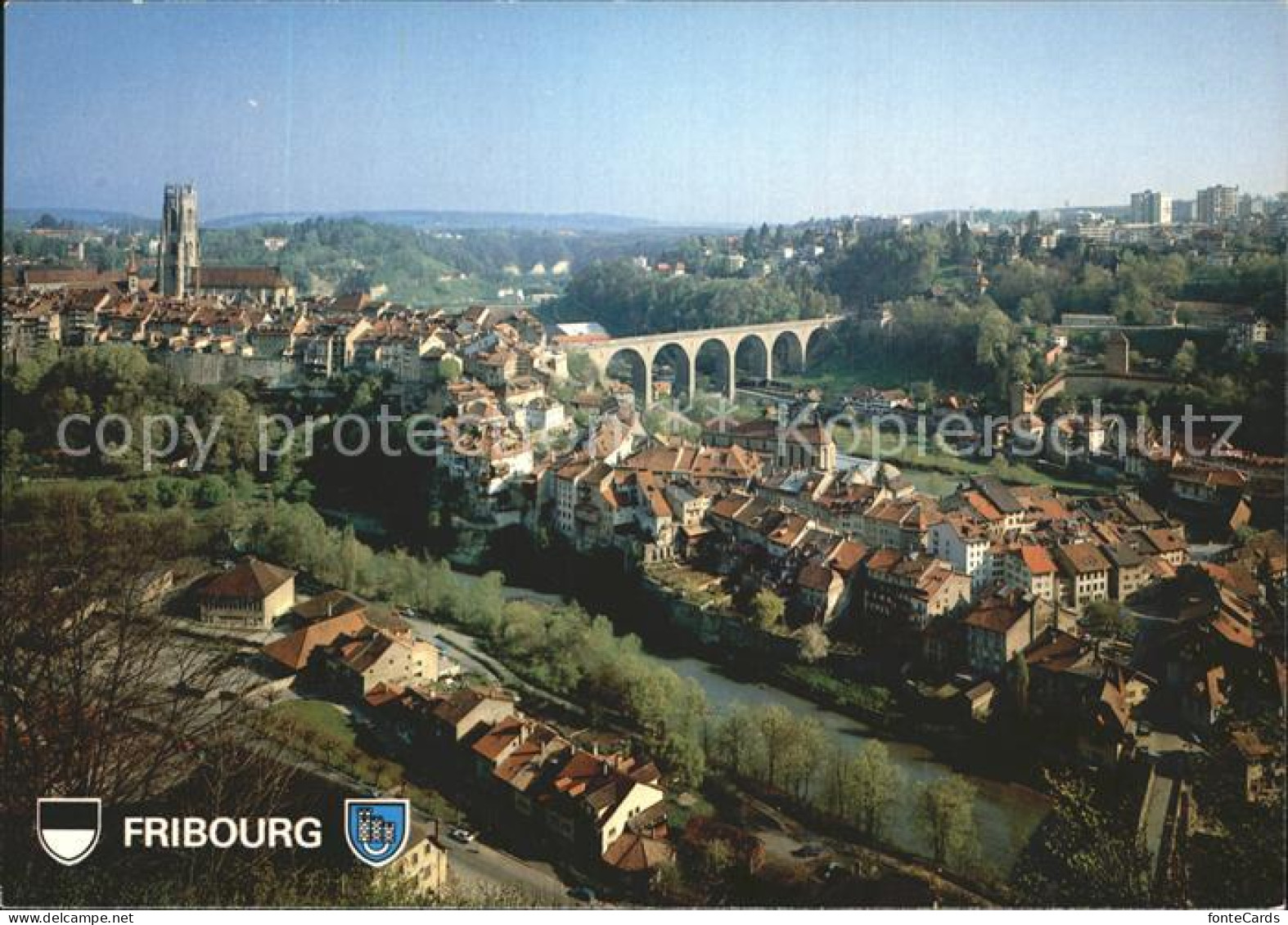 12367966 Fribourg FR Panorama Viadukt Fribourg - Autres & Non Classés
