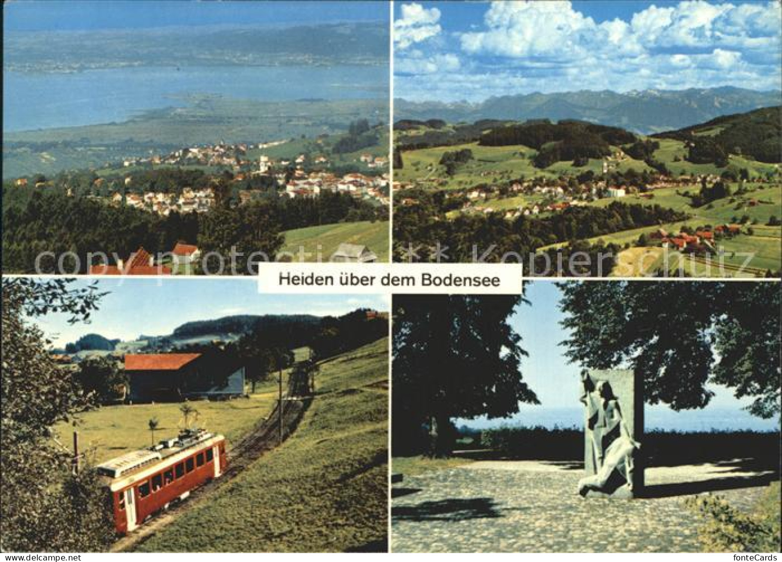 12366886 Heiden AR Bodensee Mit Lindau Panorama Rorschach Heiden Bergbahn Dunant - Altri & Non Classificati