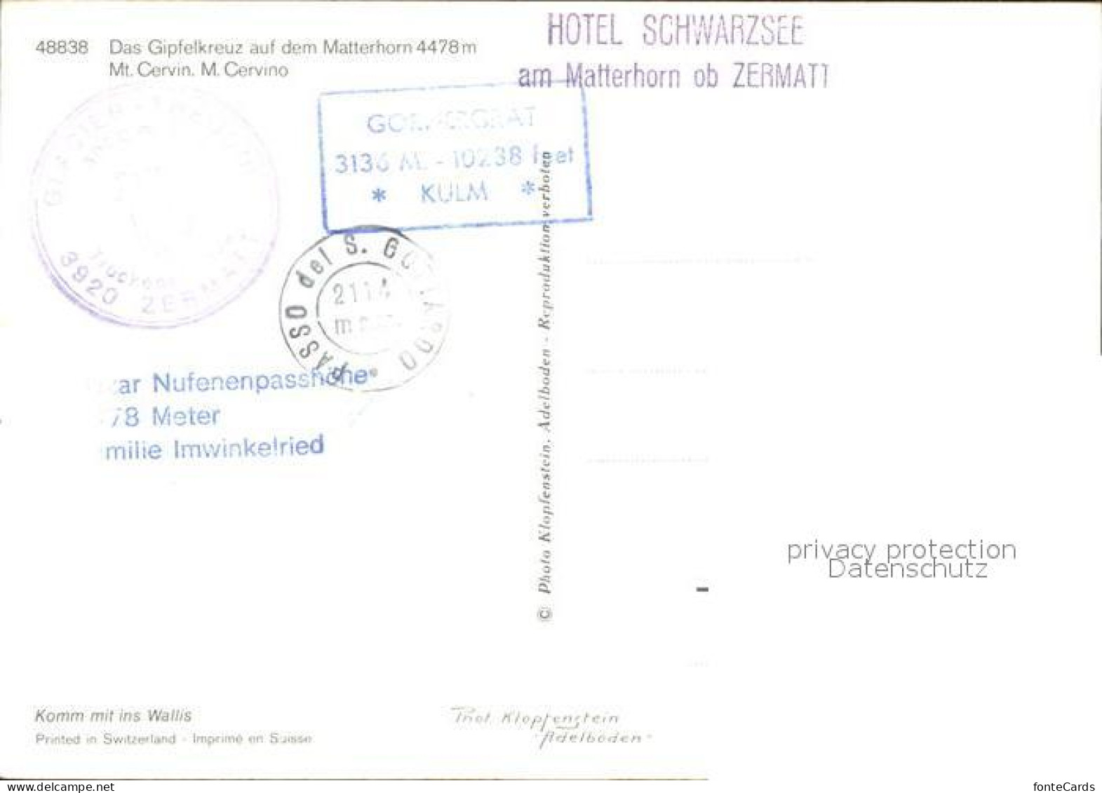 12366876 Zermatt VS Matterhorn Gipfelkreuz  - Other & Unclassified