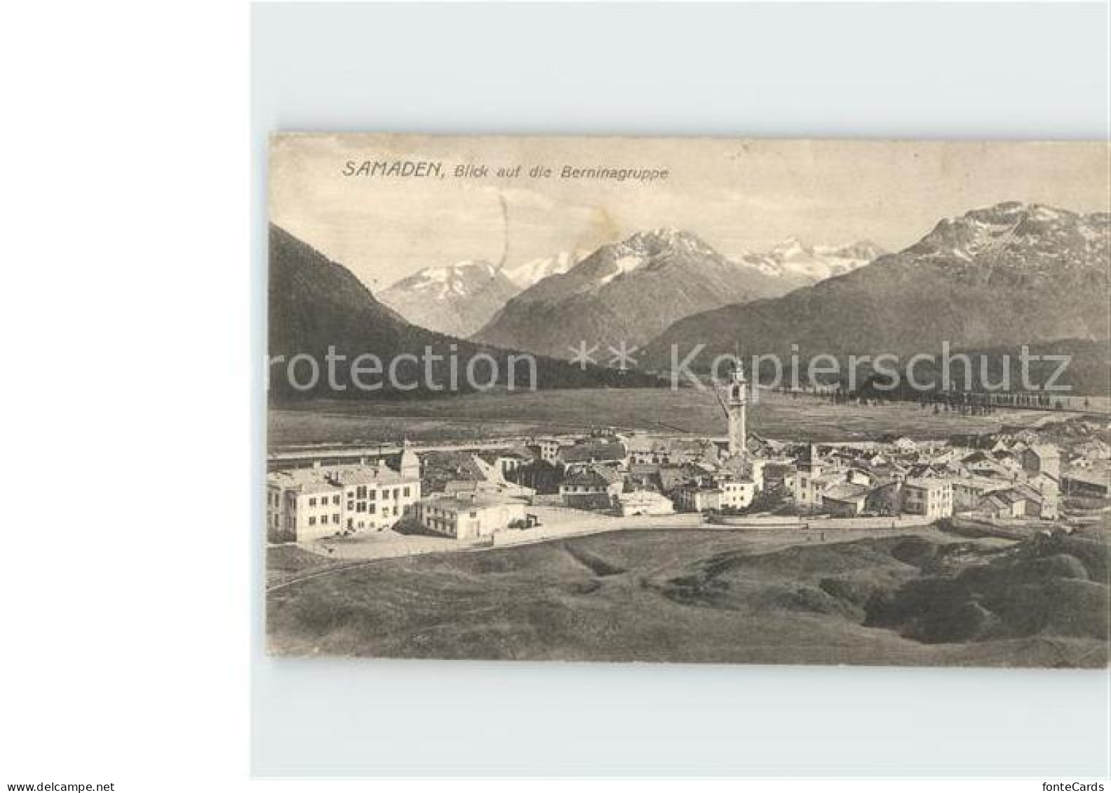 12363456 Samaden Panorama Mit Berninagruppe Samaden - Other & Unclassified