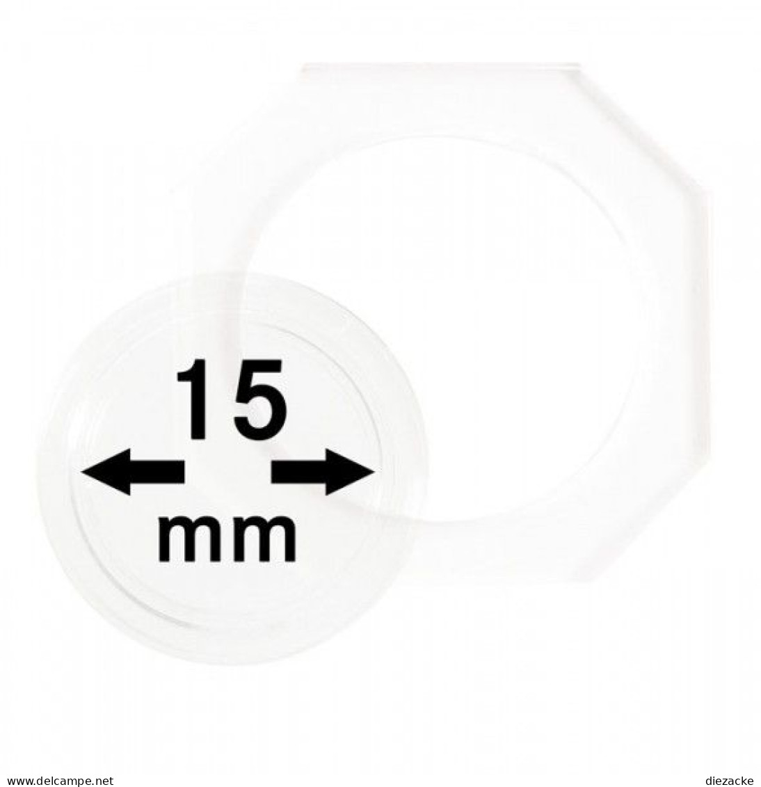 Lindner Münzkapsel OCTO 15mm OS015, 2er Pack Neu - Material