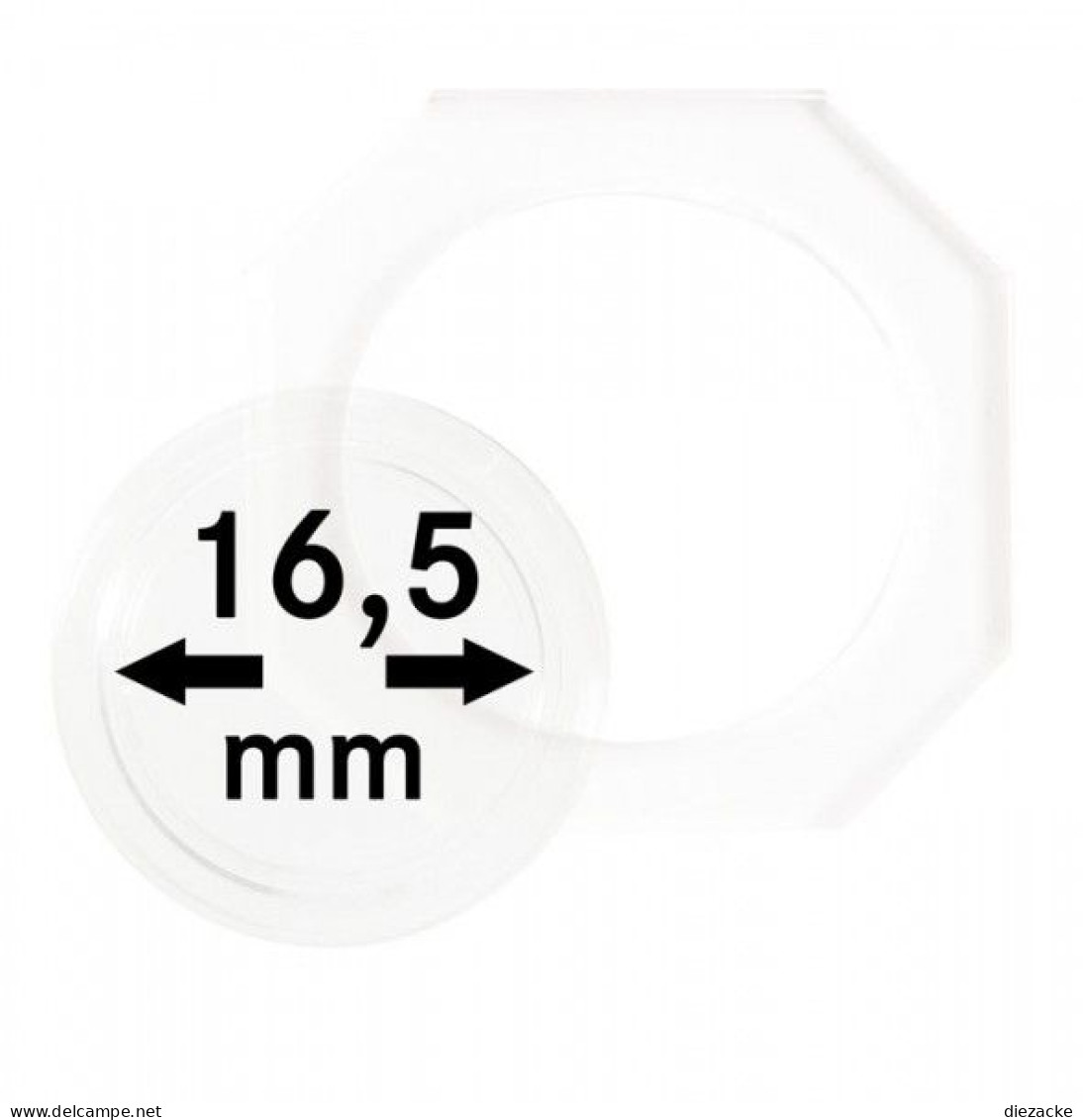 Lindner Münzkapsel OCTO 16,5mm OS165, 2er Pack Neu - Material