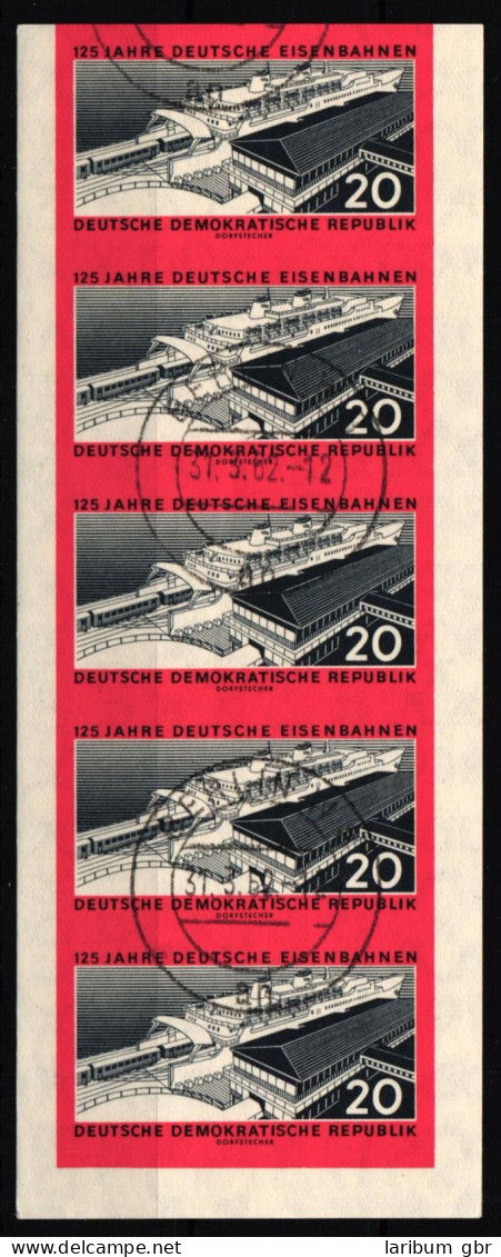 DDR 805B Gestempelt Als Fünferstreifen #KX679 - Sonstige & Ohne Zuordnung