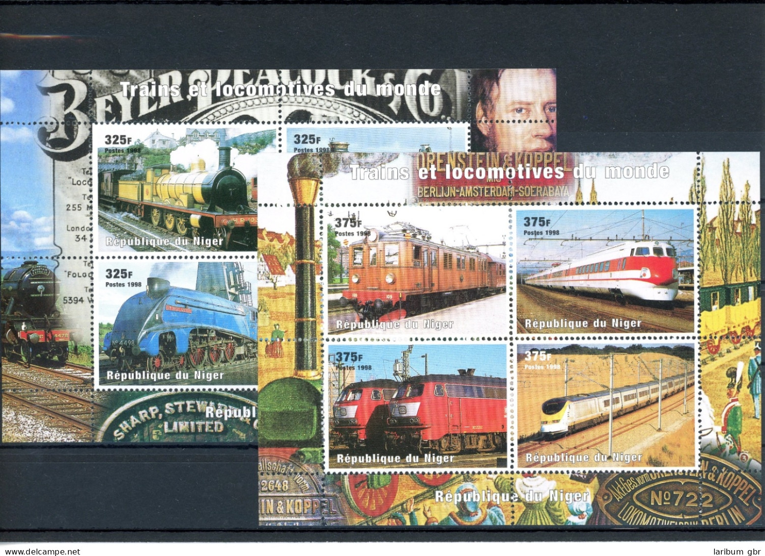 Niger Kleinbogensatz 1444-1459 Postfrisch Eisenbahn #IX120 - Niger (1960-...)