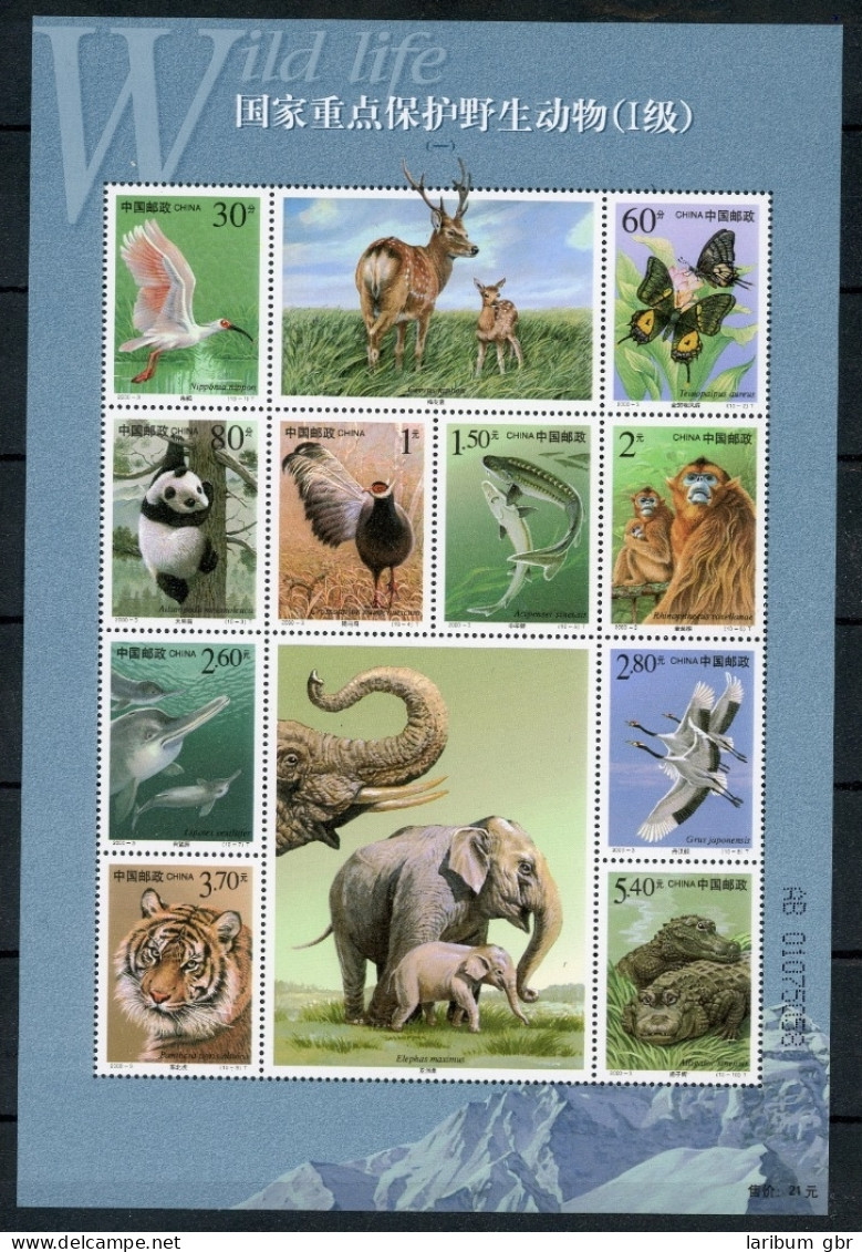 China Kleinbogen 3115-3124 Postfrisch Tiere #IF154 - Andere & Zonder Classificatie