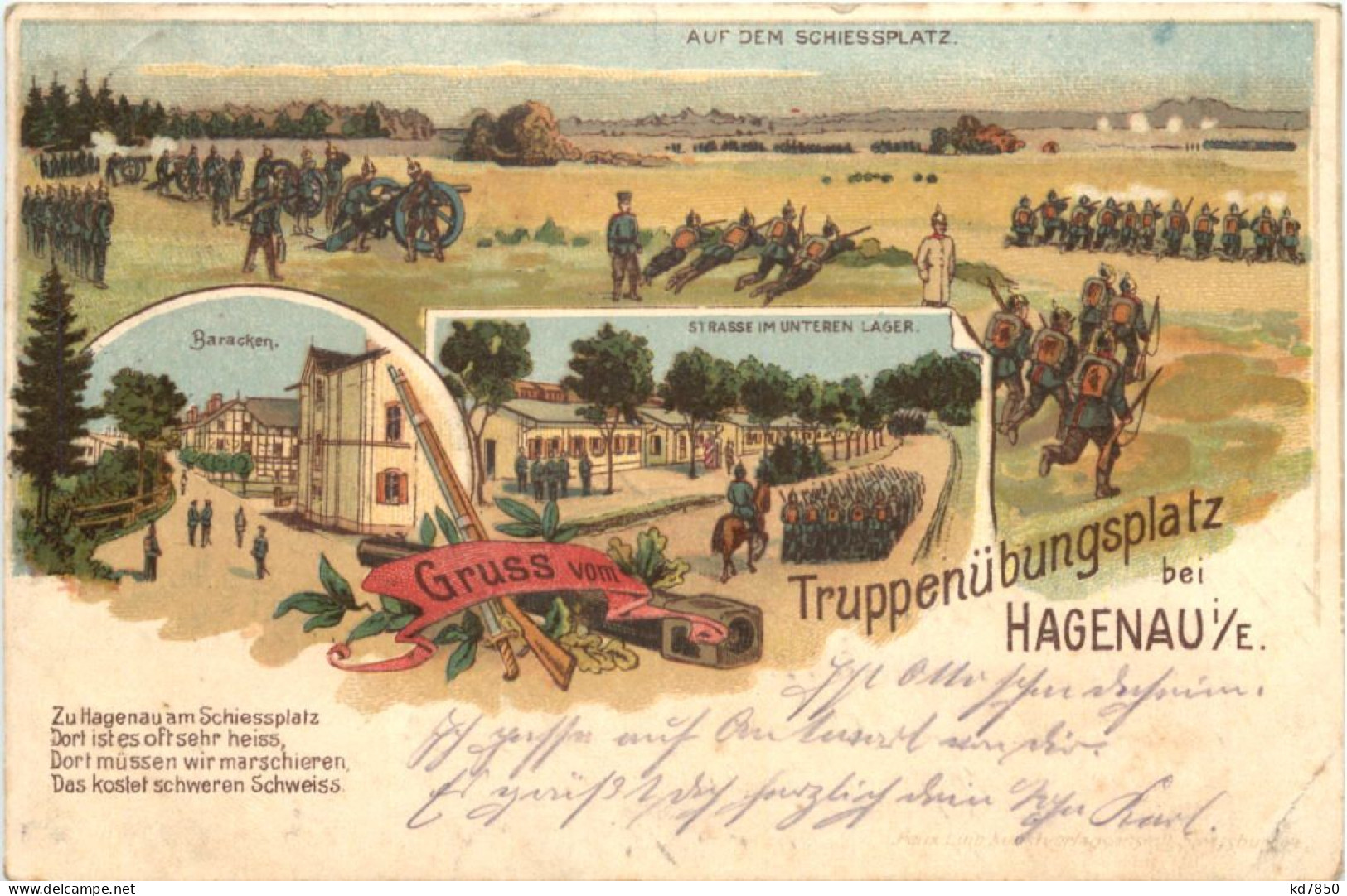 Truppenübungsplatz Hagenau - Litho - Haguenau