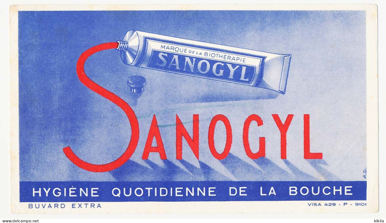 Buvard 21 X 11.9  SANOGYL (2) Hygiène De La Bouche Dentifrice - D