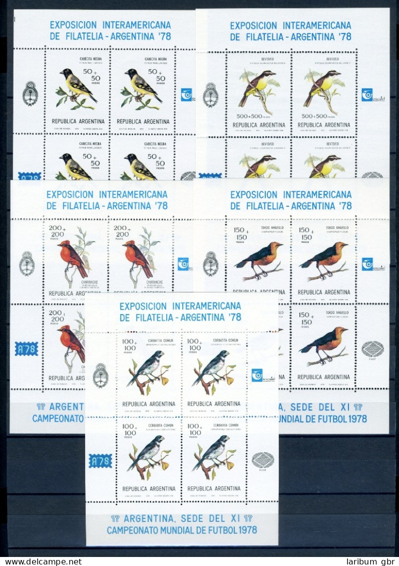 Argentinien Kleinbögen 1347-1351 Postfrisch Vögel #JK390 - Autres & Non Classés