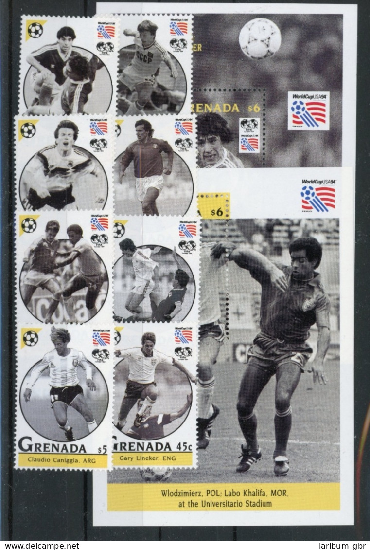 Grenada 2657-2664, Block 349-350 Postfrisch Fußball #JK572 - Grenade (1974-...)