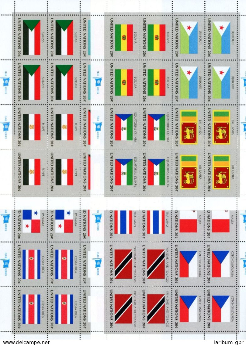 UNO New York Kleinbogen 373-388 Postfrisch Flaggen #ID371 - Otros & Sin Clasificación