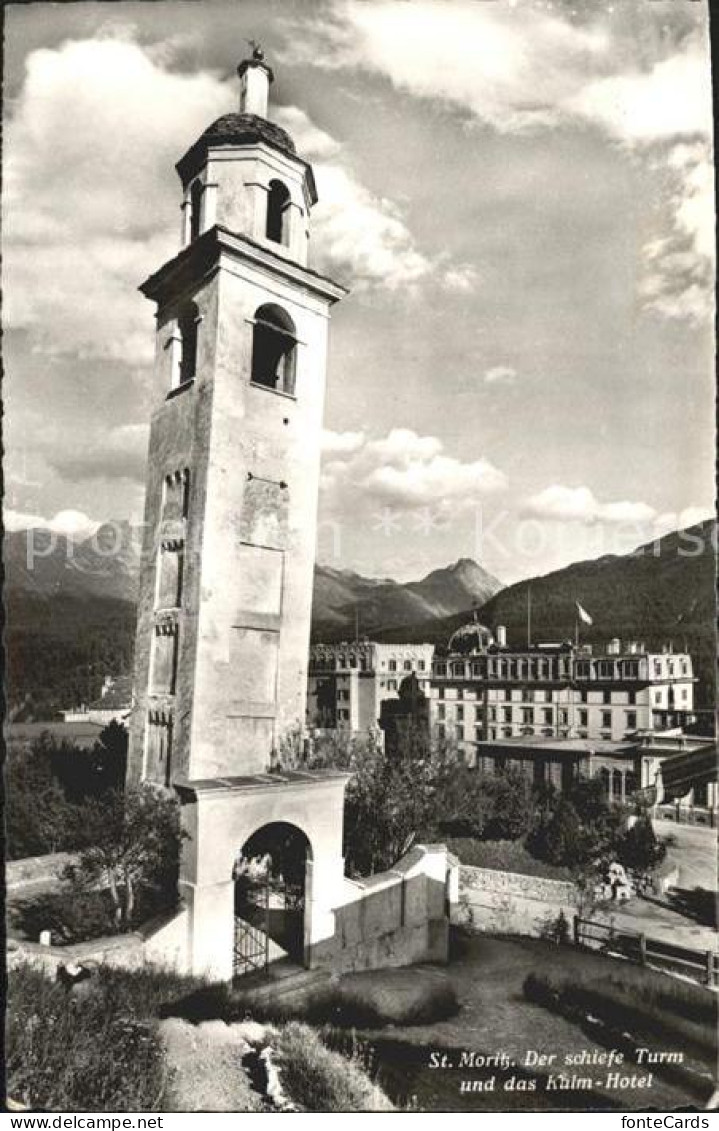12341316 St Moritz Bad GR Schiefe Turm Kulm- Hotel St. Moritz - Sonstige & Ohne Zuordnung