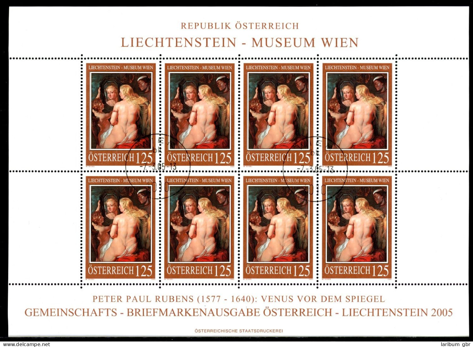 Liechtenstein Kleinbogen 1374 Gestempelt Kunst #IV210 - Sonstige & Ohne Zuordnung