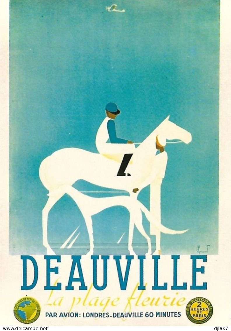 14 Deauville La Plage Fleurie Affiche De Tourisme - Deauville