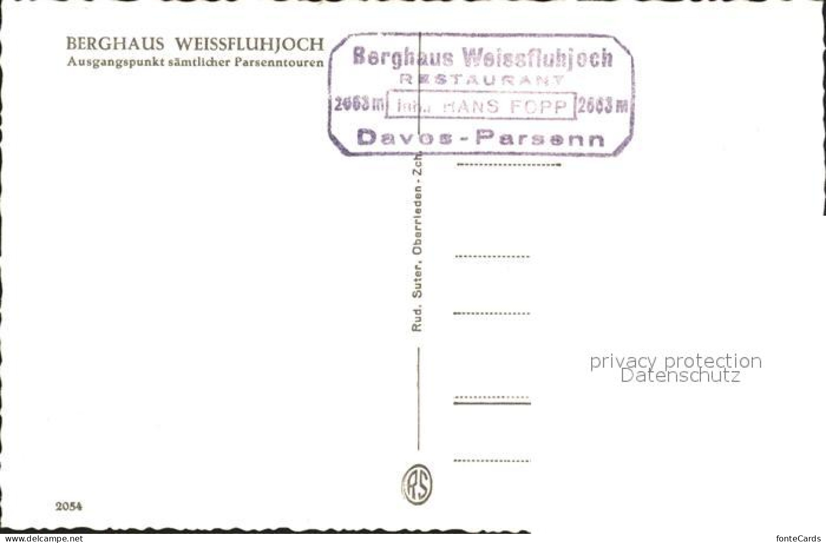 12340156 Weissfluhjoch Berghaus Ausgangspunkt Der Parsenn Abfahrten Weissfluhjoc - Other & Unclassified