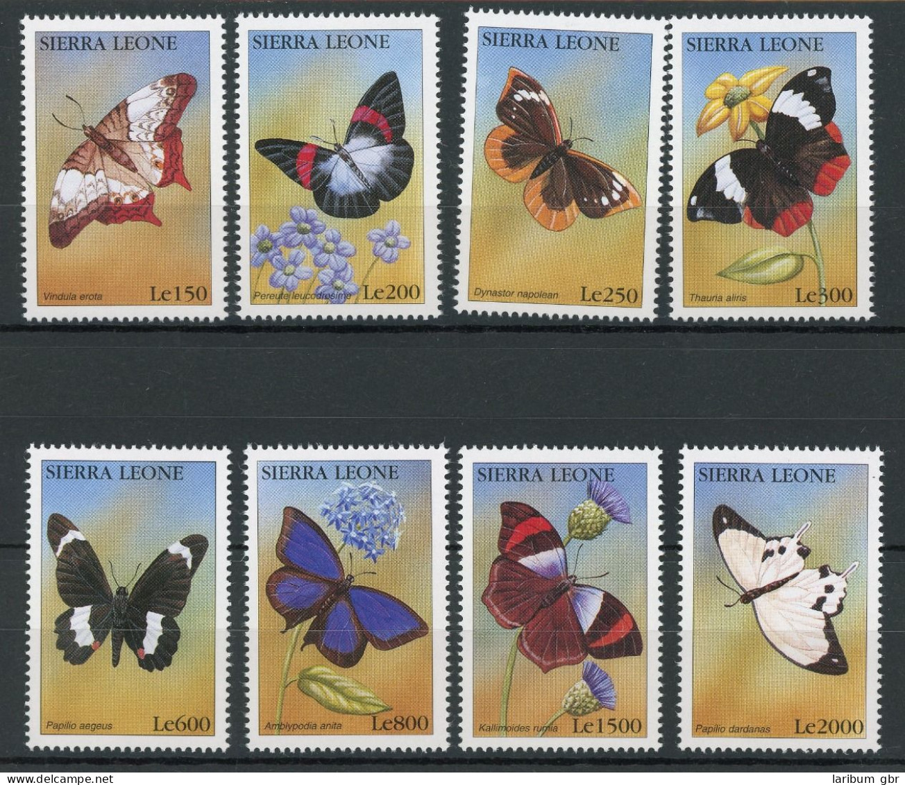 Sierra Leone 2850-2857 Postfrisch Schmetterling #JP164 - Sierra Leona (1961-...)
