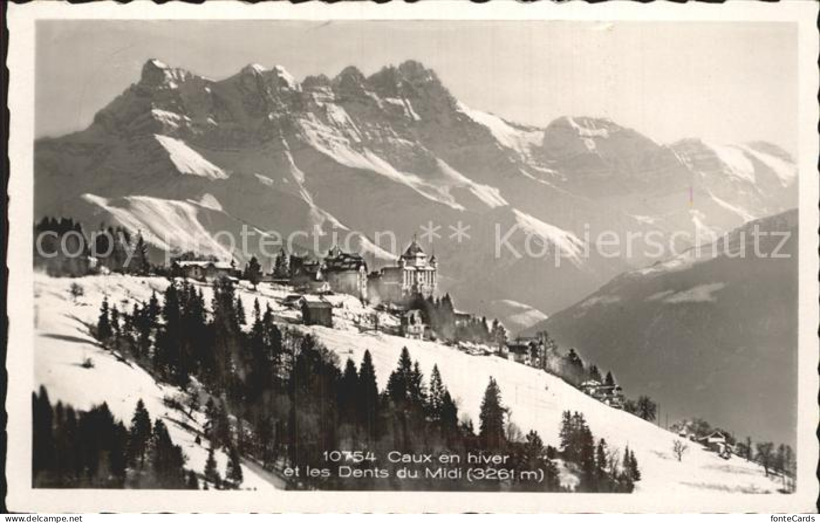 12340136 Caux VD Teilansicht Caux - Sonstige & Ohne Zuordnung