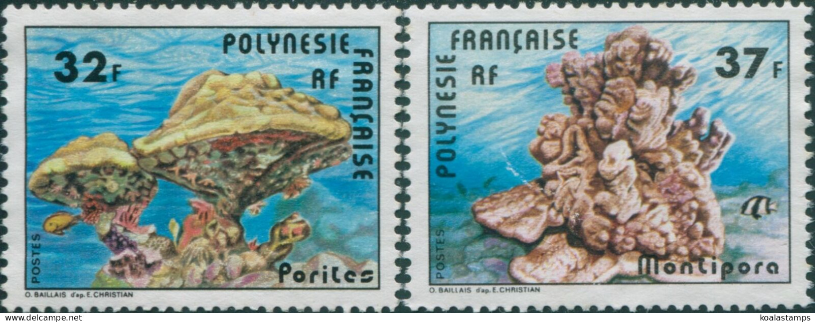 French Polynesia 1979 Sc#311-312,SG292-293 Coral Set MNH - Other & Unclassified