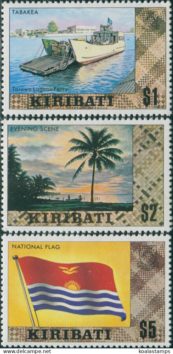 Kiribati 1980 SG133-135 Ferry Scene Flag MNH - Kiribati (1979-...)