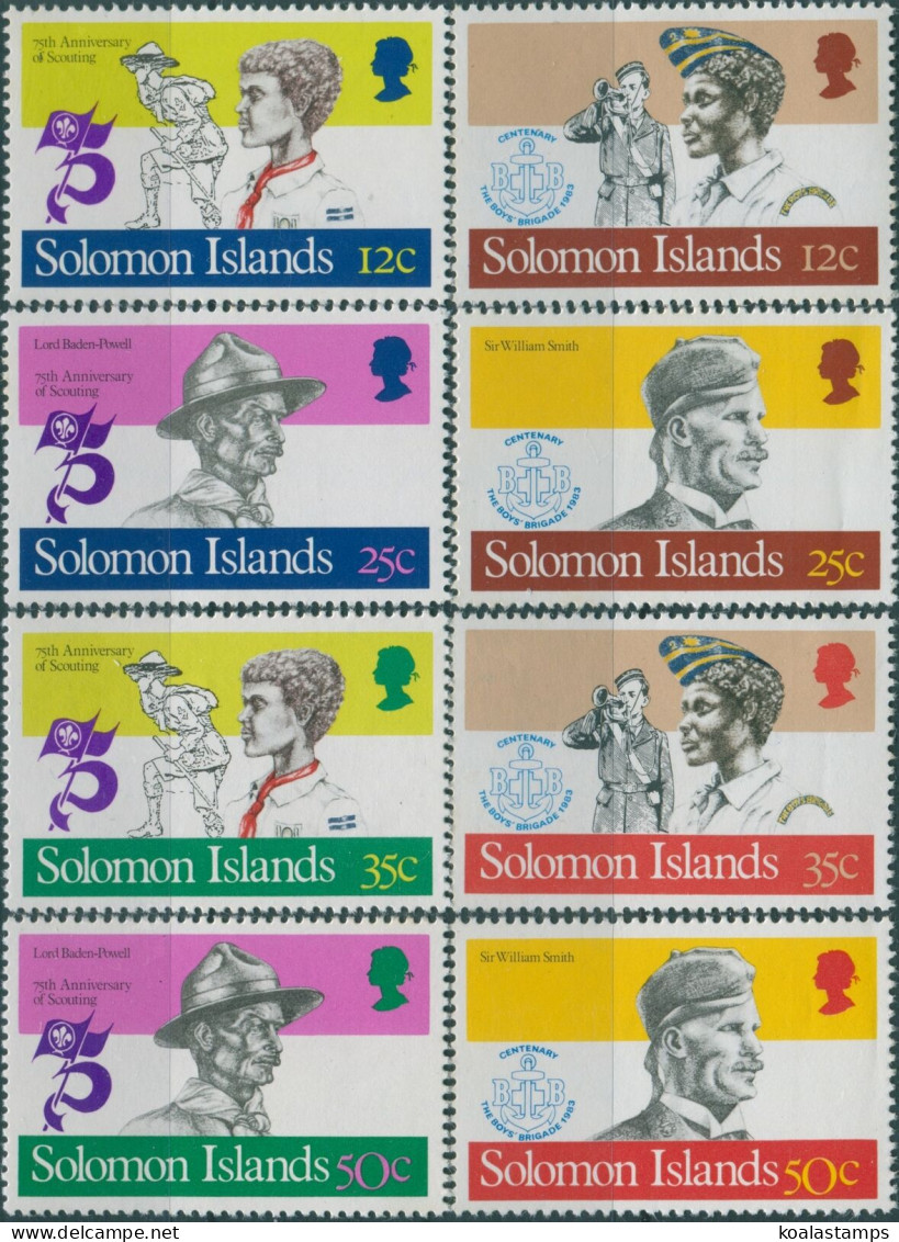 Solomon Islands 1982 SG477-484 Scouts Set MNH - Islas Salomón (1978-...)