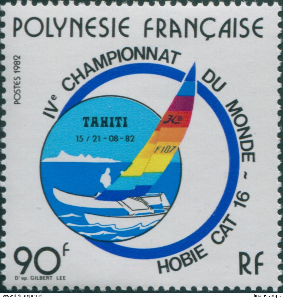 French Polynesia 1982 Sc#365,SG373 90f Catamaran MNH - Andere & Zonder Classificatie