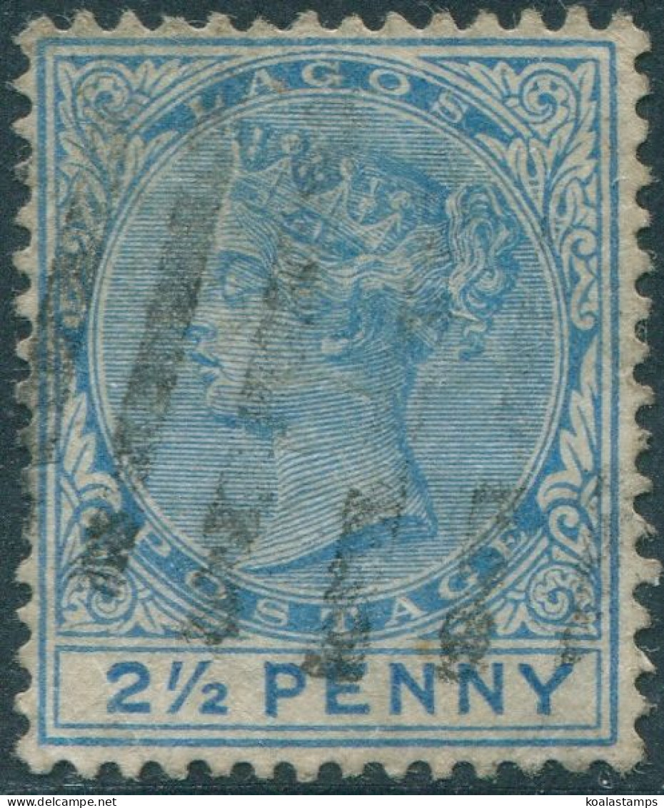 Lagos 1887 SG31b 2½d Blue QV Type A FU - Nigeria (1961-...)