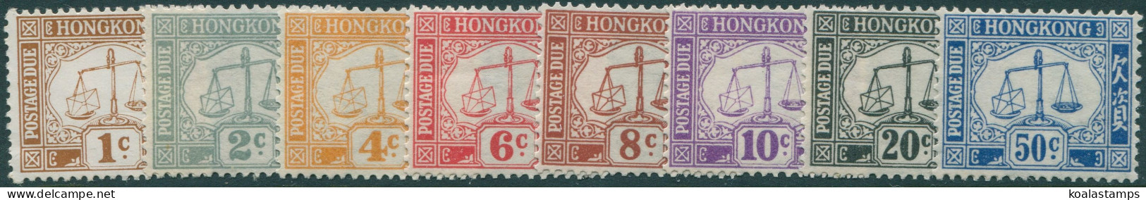 Hong Kong Due 1923 SGD1ab-D22 Post-office Scales (8) MLH - Sonstige & Ohne Zuordnung