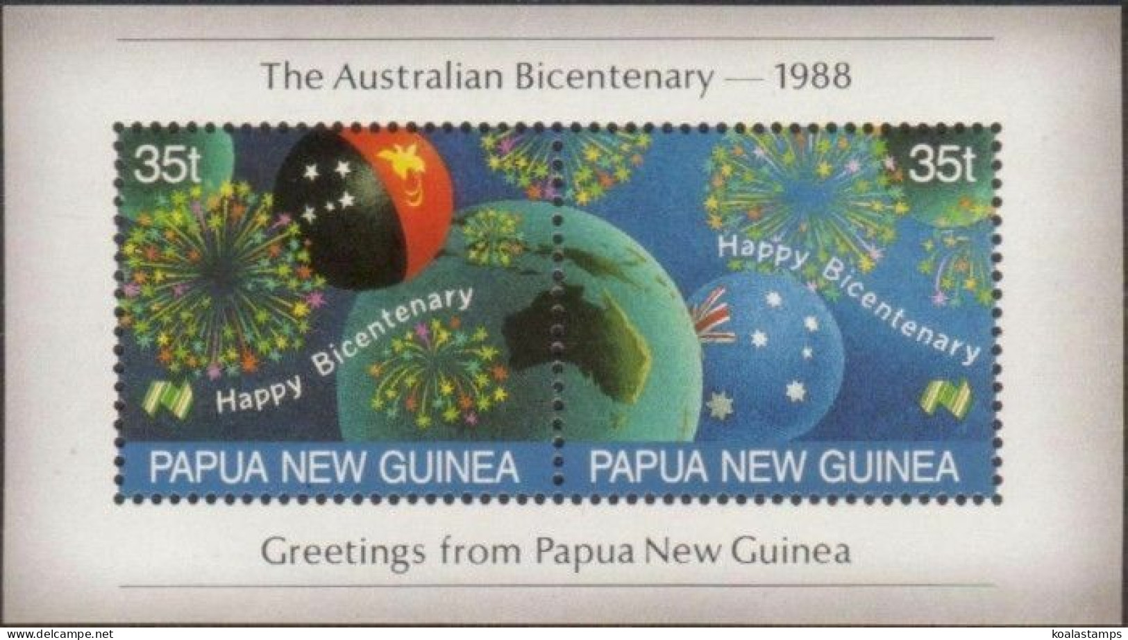 Papua New Guinea 1988 SG578 Australian Bicentenary MS MNH - Papua New Guinea