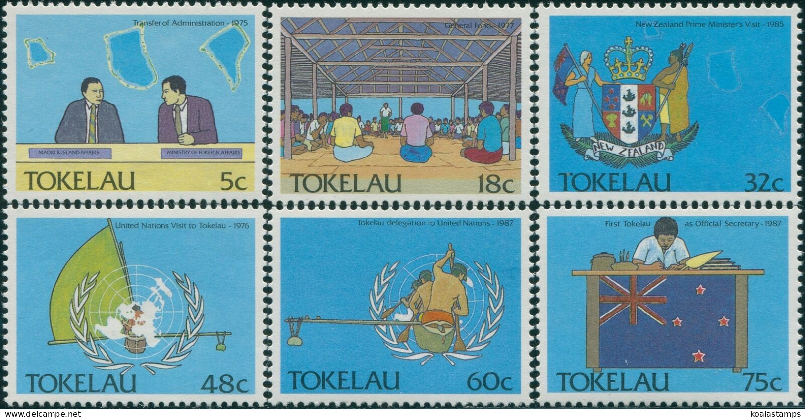 Tokelau 1988 SG159-164 Political Development Set MNH - Tokelau