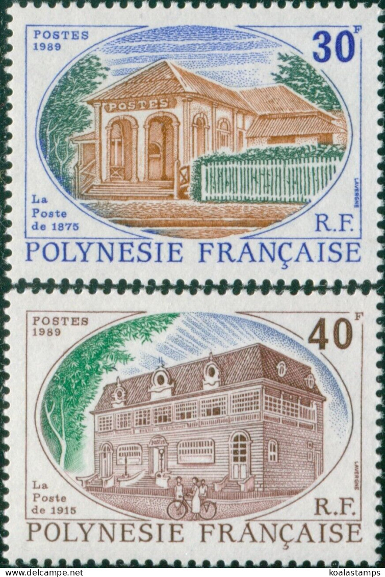 French Polynesia 1989 Sc#501-502,SG551-552 Tahitian Postal History Set MNH - Other & Unclassified