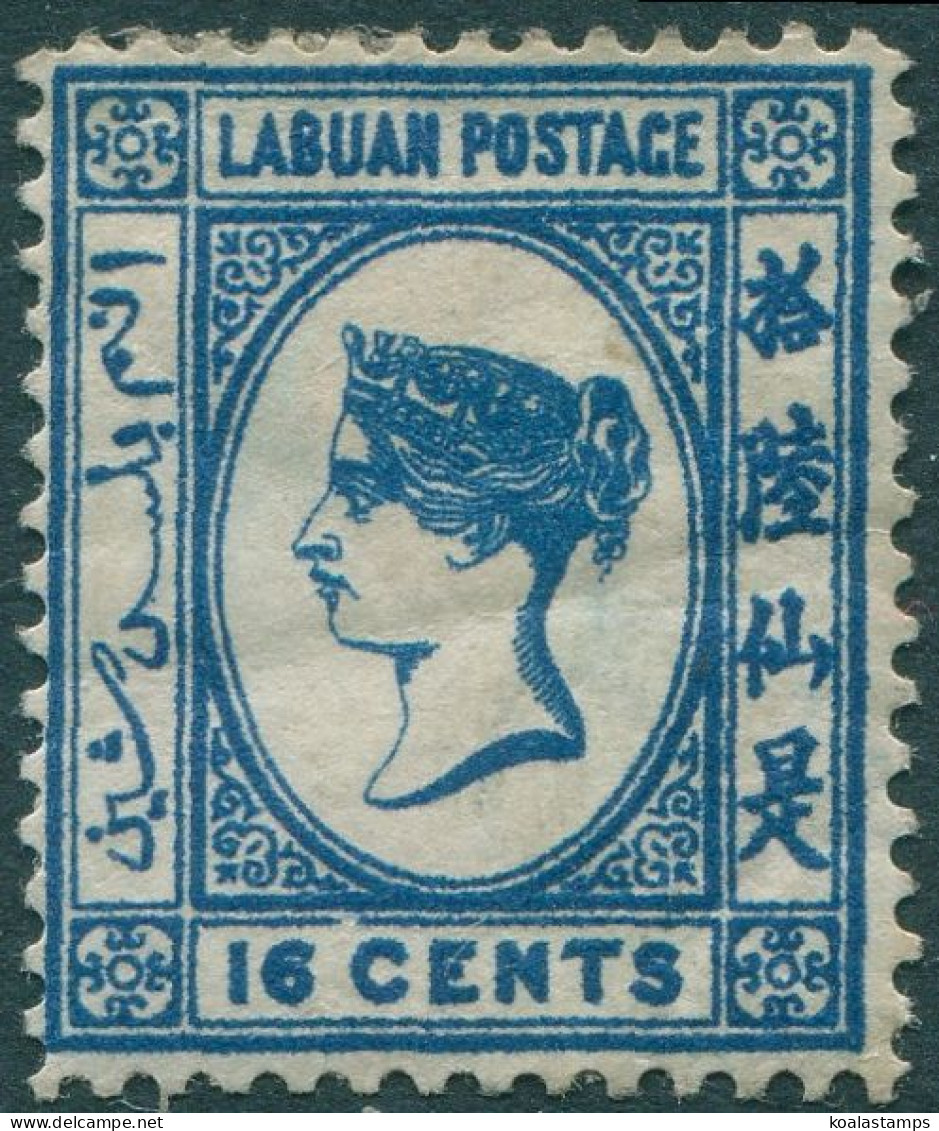 Malaysia Labuan 1879 SG10 16c Blue QV MH - Straits Settlements