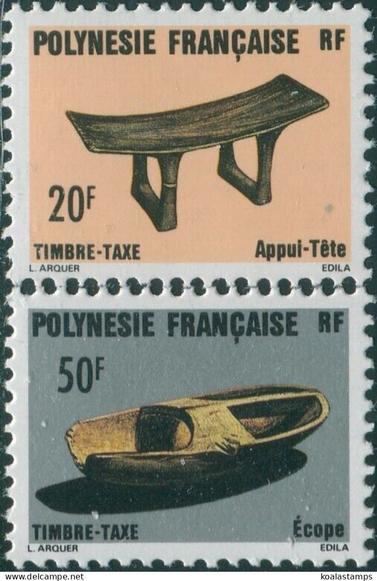 French Polynesia Due 1984 SGD420-D421 Head-rest And Scoop Postage Dues MNH - Other & Unclassified