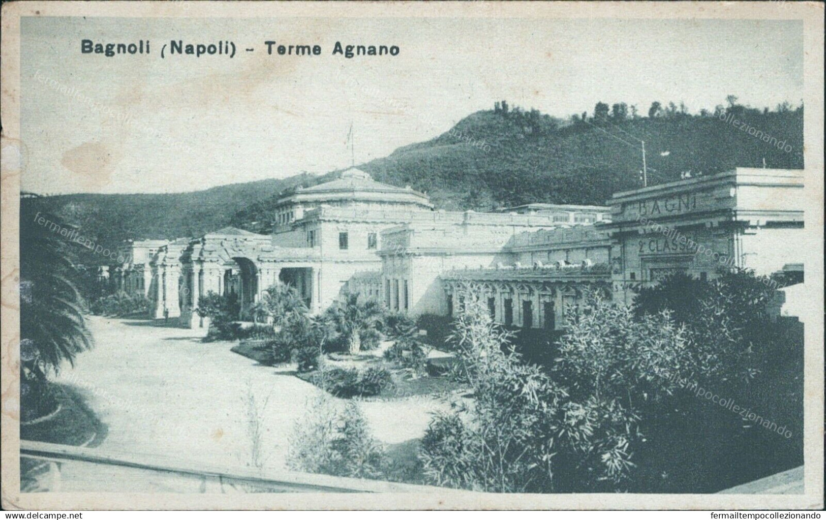 Cs367 Cartolina Bagnoli Terme Di Agnano Napoli 1931 Campania - Napoli (Napels)