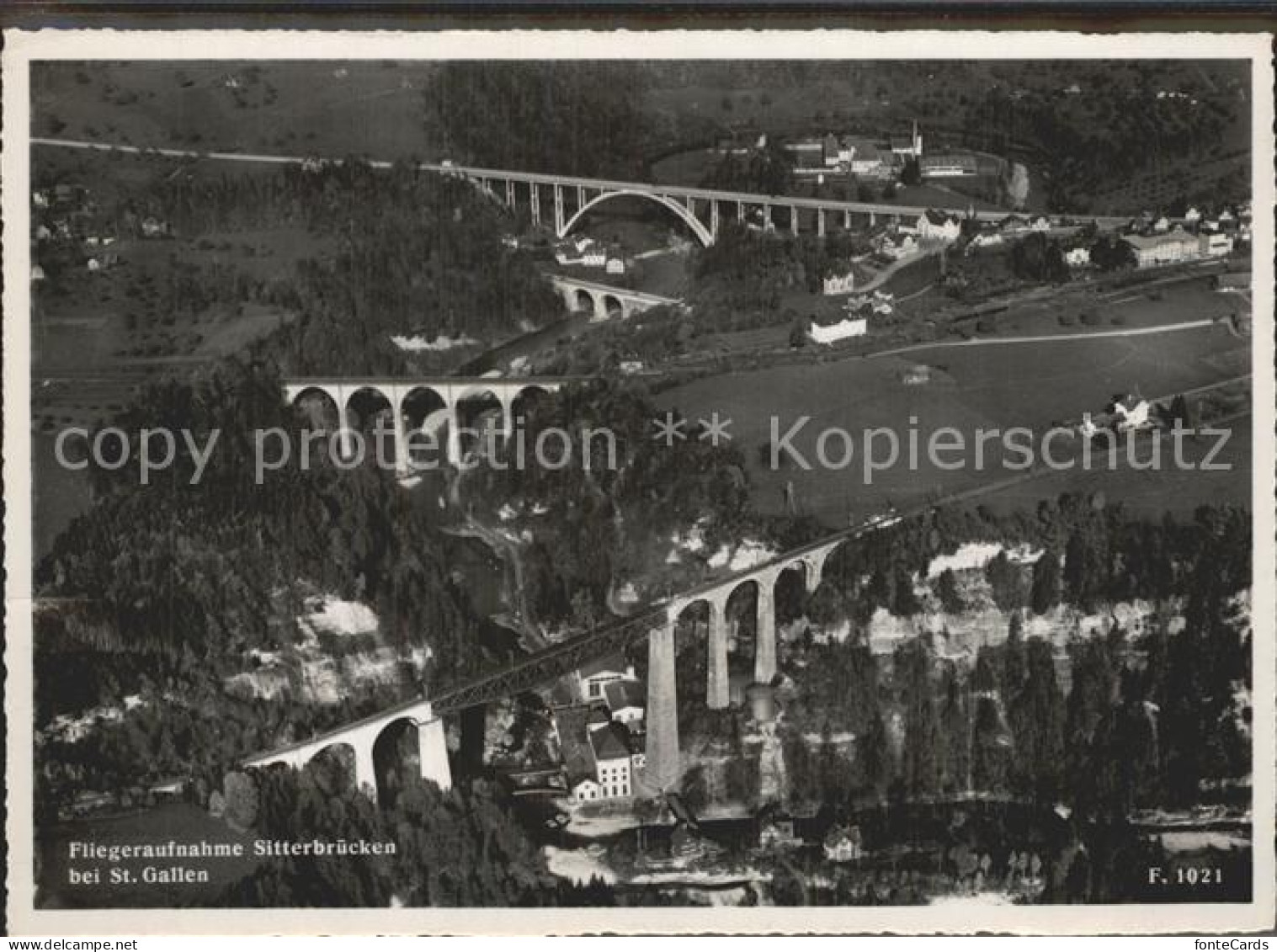 12337476 St Gallen SG Fliegeraufnahme Sitterbruecken St. Gallen - Andere & Zonder Classificatie