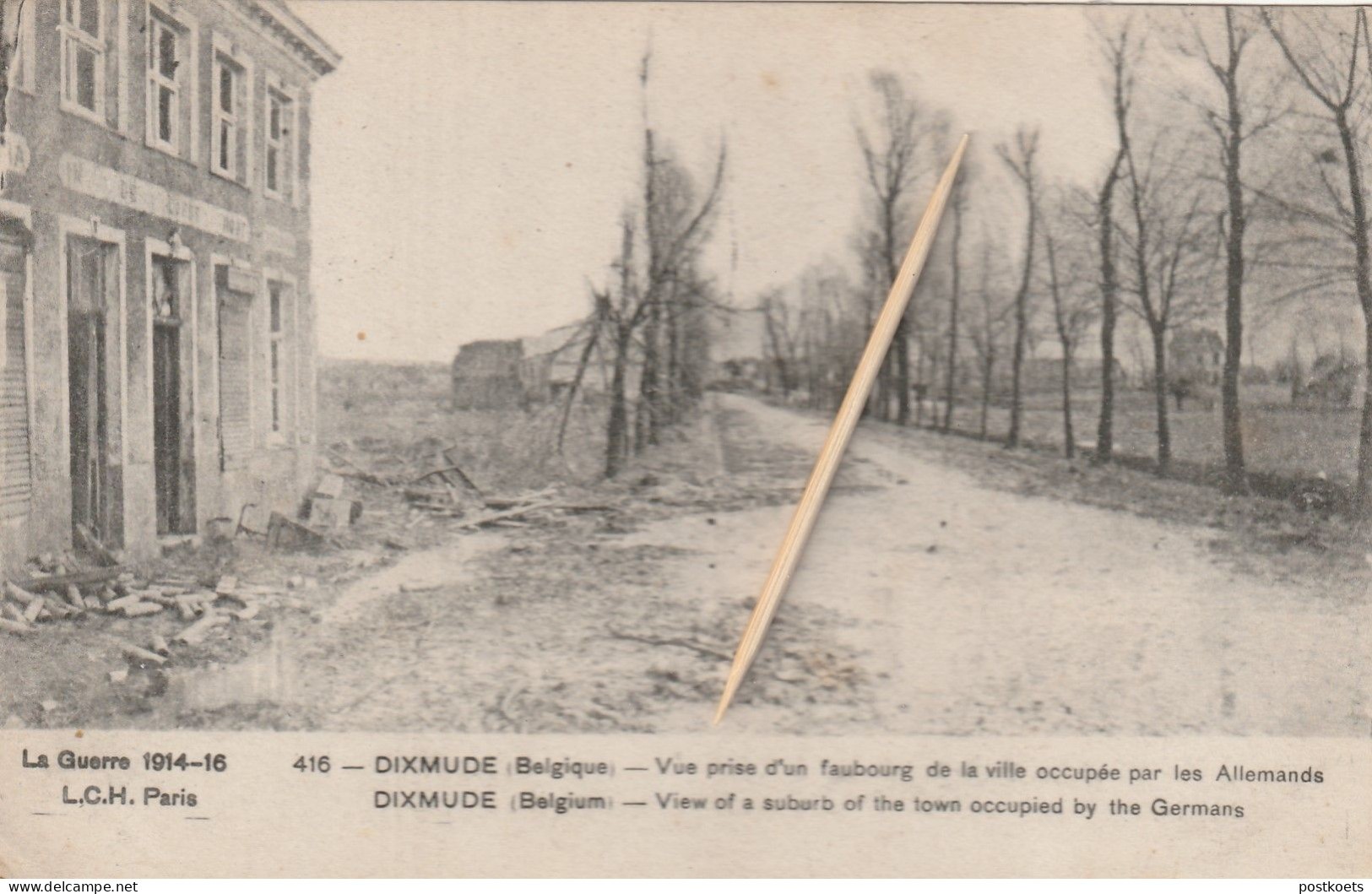 Diksmuide, Dixmude, 1917, Levin Olieux, Envoyé à Calais, - 1914-18