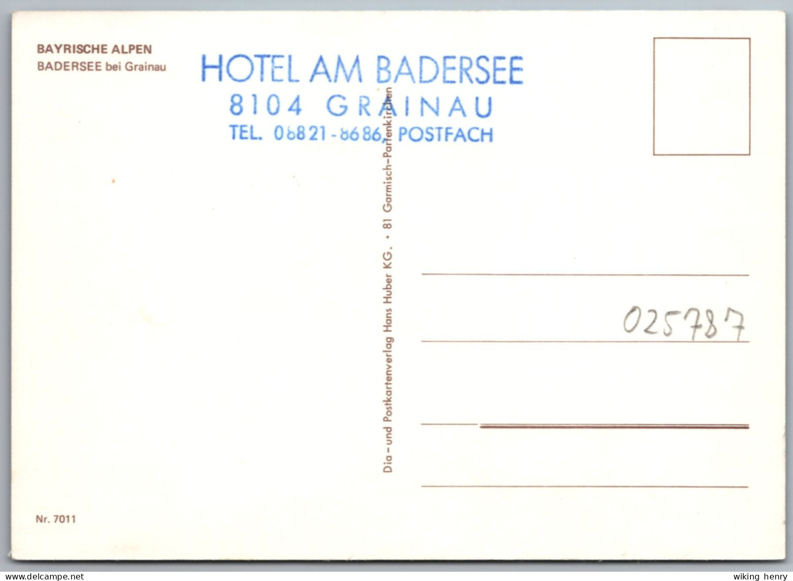 Grainau - Badersee Bei Grainau - Mit Stempel Hotel Am Badersee - Mit Ruderboot - Andere & Zonder Classificatie