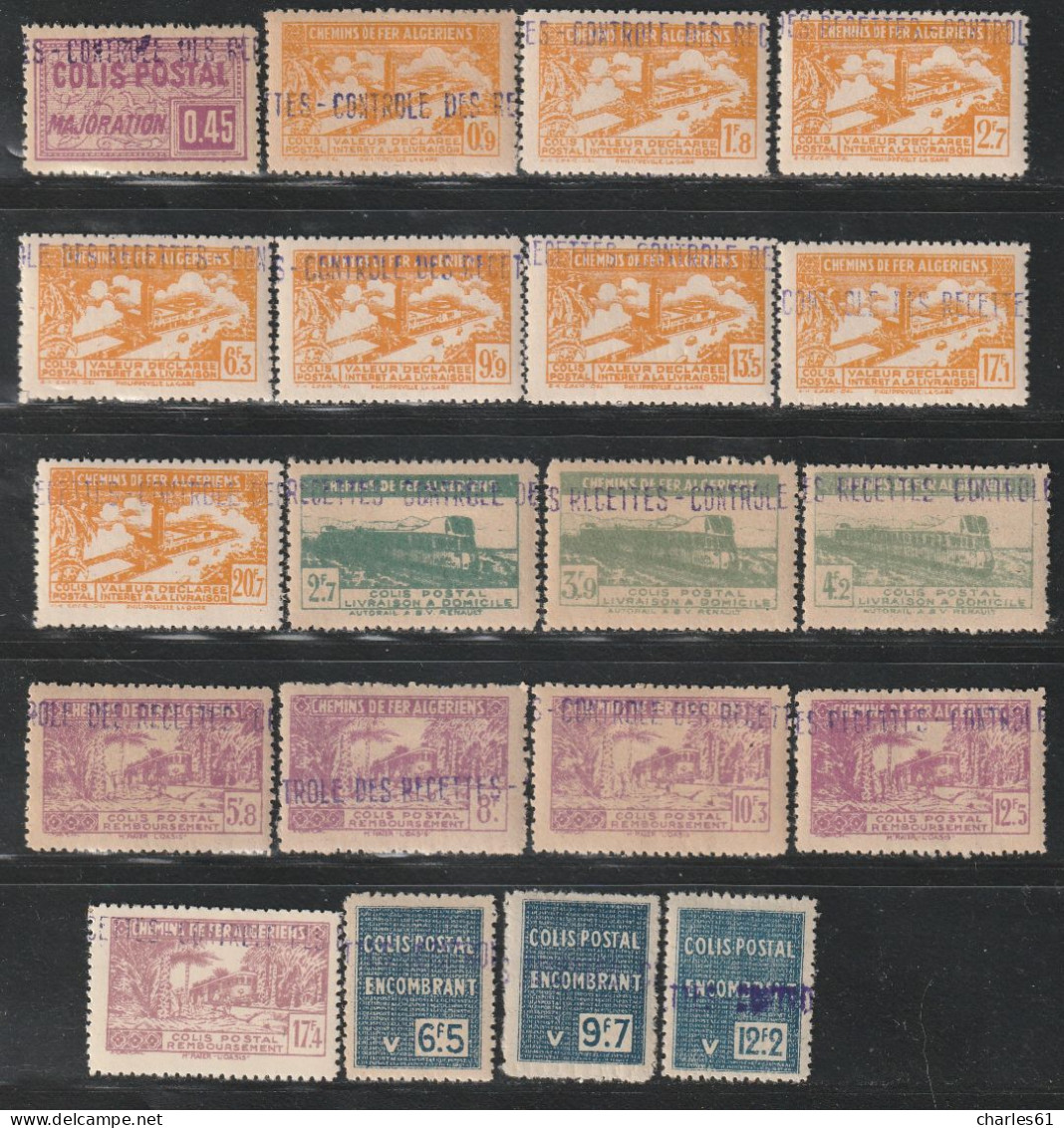 ALGERIE - COLIS POSTAUX - N°110/29 */** (1943) Série Complète - Paketmarken