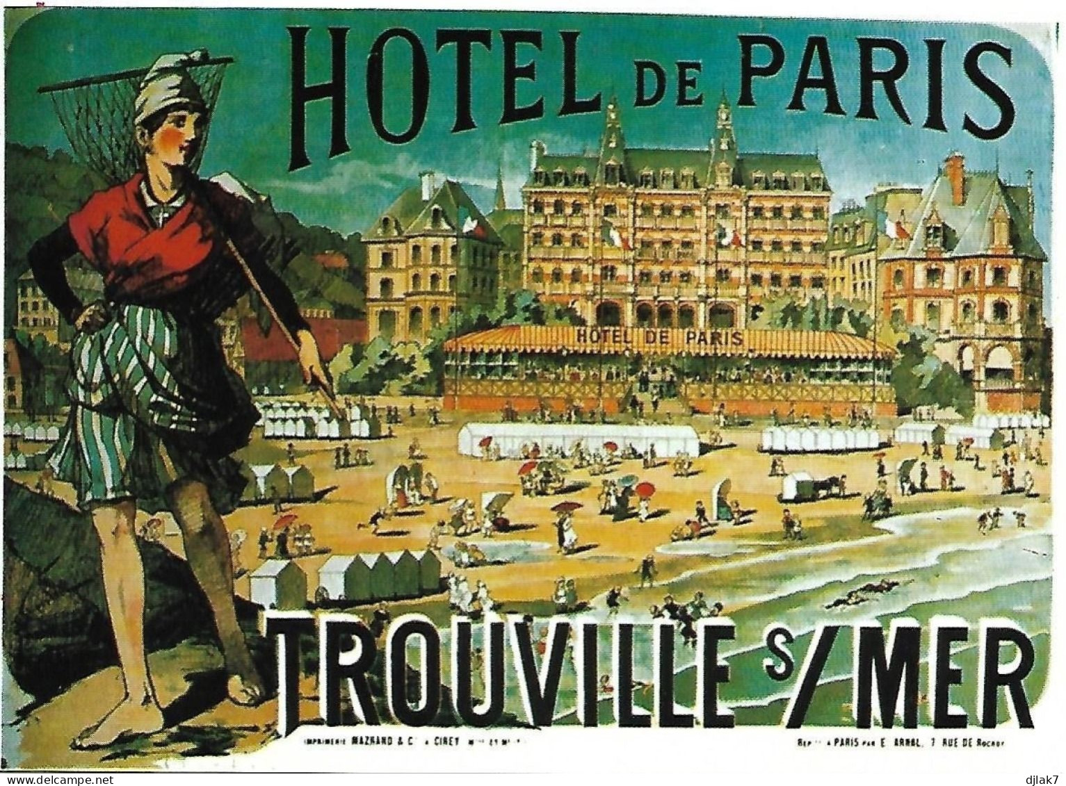 14 Trouville  Affiche Tourisme Trouville Hôtel De Paris - Trouville