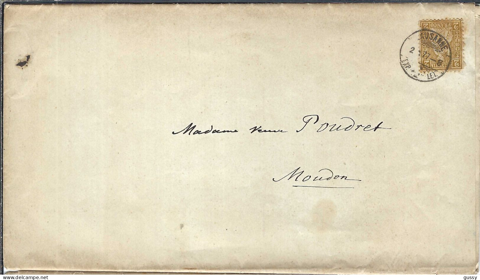 SUISSE Ca. 1877: LSC De Lausanne Pour Moudon - Storia Postale