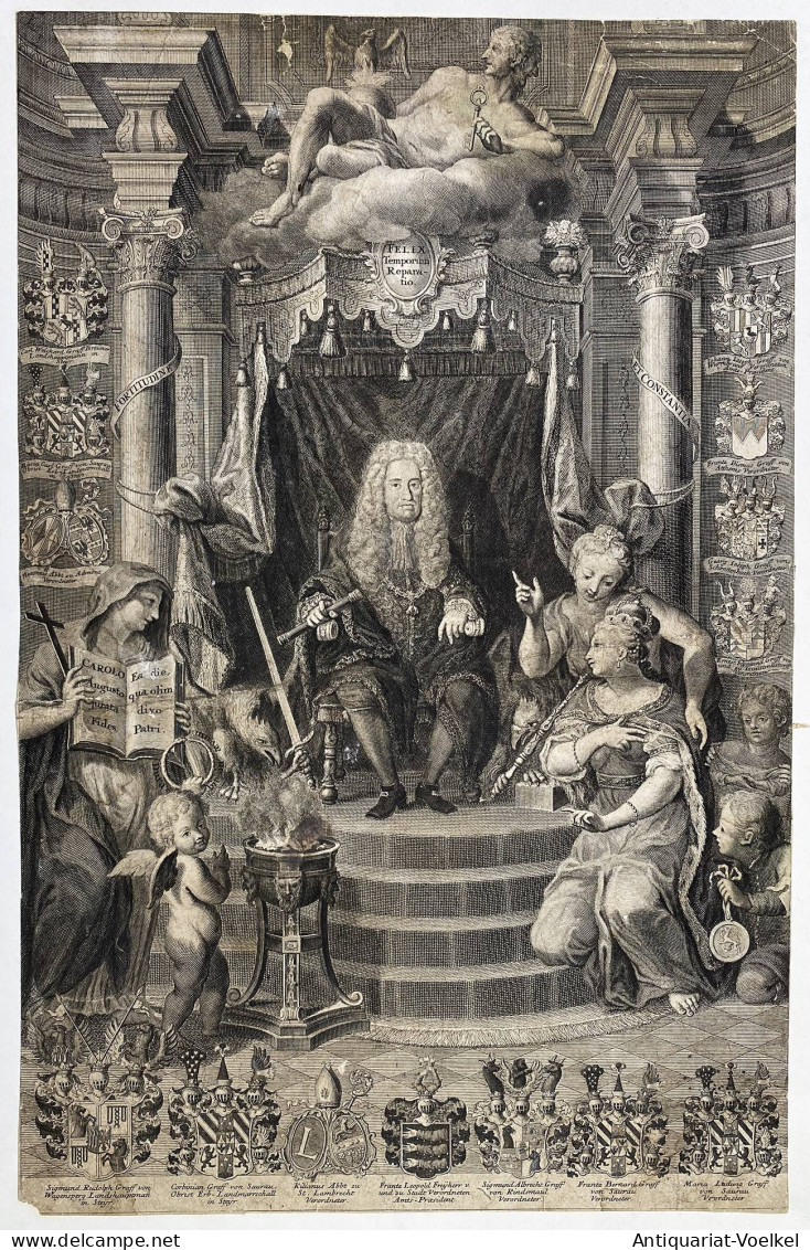 Carolo Augusto Jurata Fides, / Ea Die, Qua Olim Divo Patri - Karl IV (1685-1740) Kaiser Erzherzog Österreich - Prenten & Gravure