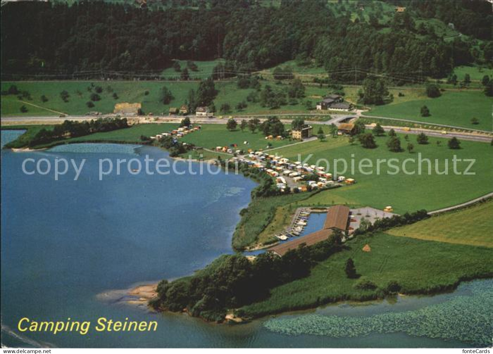 12334216 Steinen SZ Fliegeraufnahme Camping Buchenhof Steinen SZ - Altri & Non Classificati