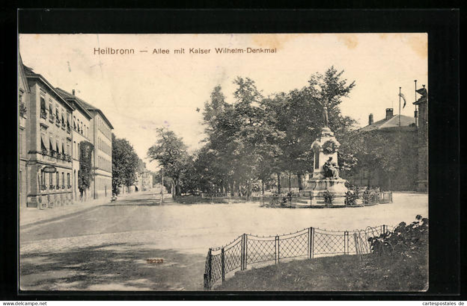 AK Heilbronn, Allee Mit Kaiser Wilhelm-Denkmal  - Heilbronn