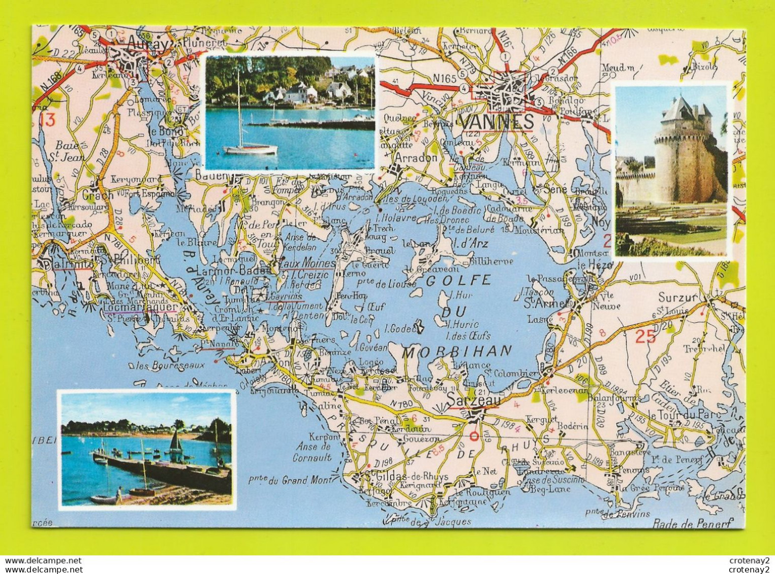56 LE GOLFE DU MORBIHAN N°27 La Tour Du Connétable à Vannes L'Ile Aux Moines Port NavaLo VOIR DOS - Other & Unclassified