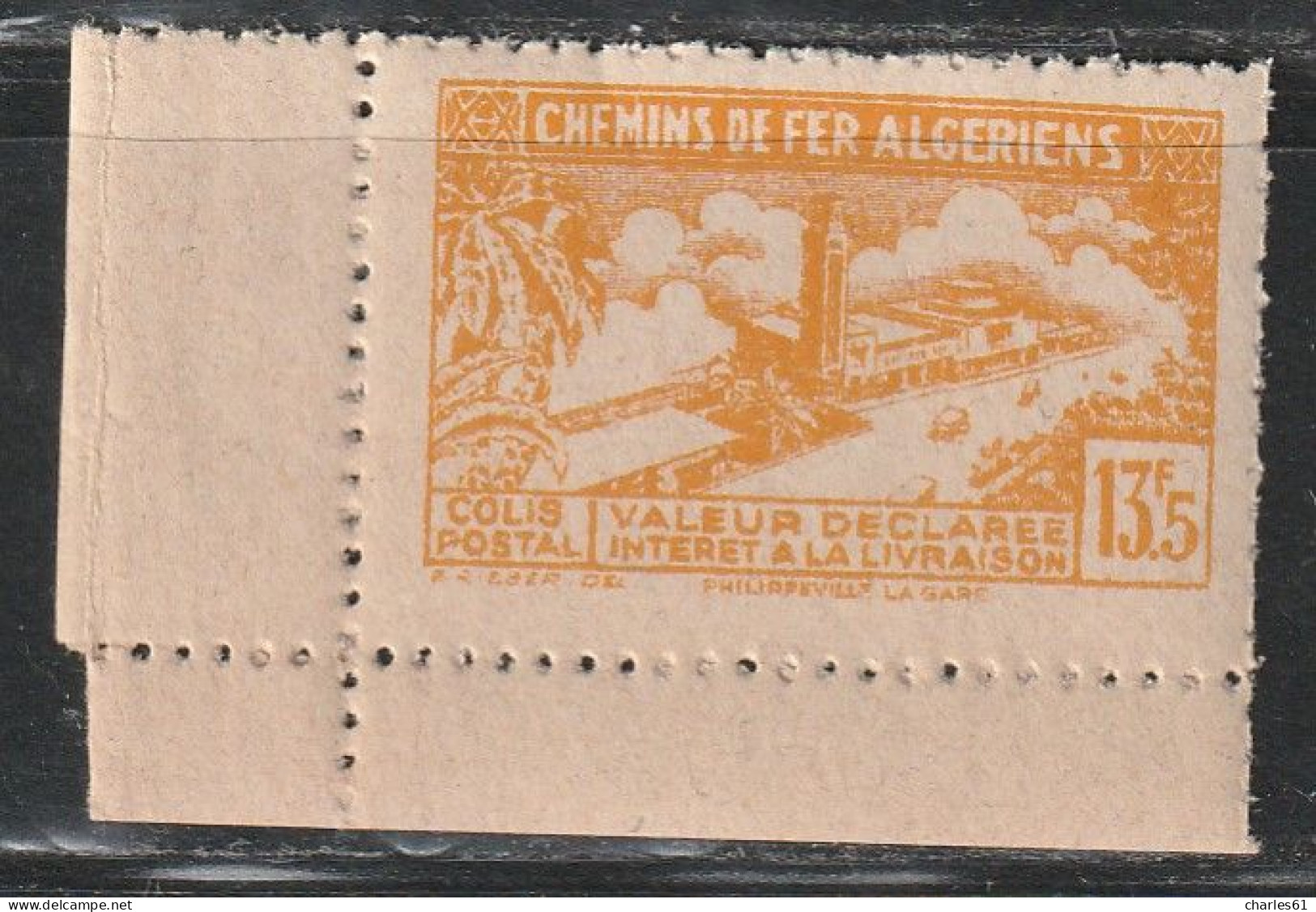 ALGERIE - COLIS POSTAUX - N°116b ** (1943) 13f5 Jaune Orange : Sans Surcharge "Contrôle Des Recettes" - Paketmarken