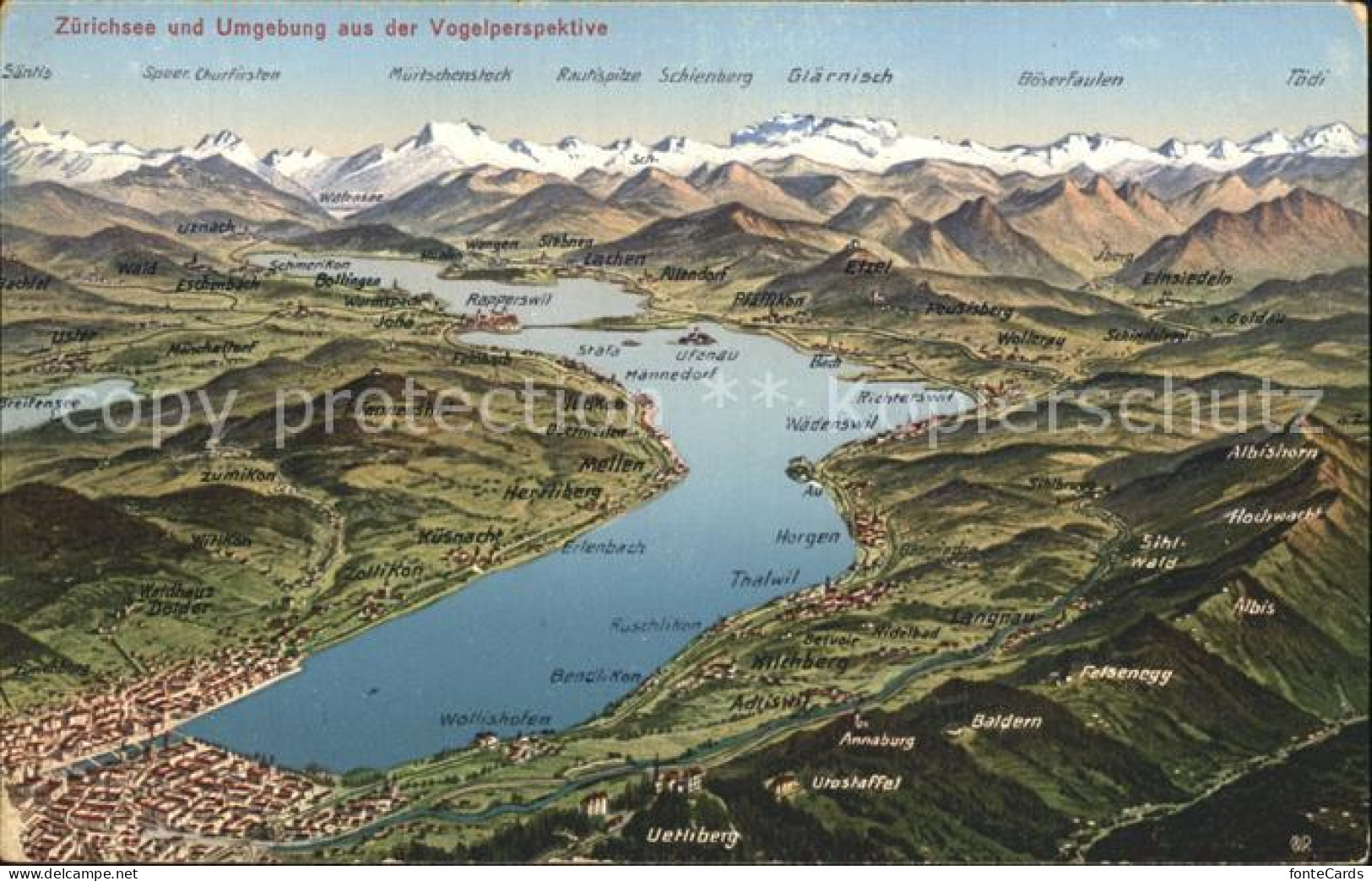 12322176 Zuerichsee Und Umgebung Alpenpanorama Aus Der Vogelperspektive Zuerich - Andere & Zonder Classificatie