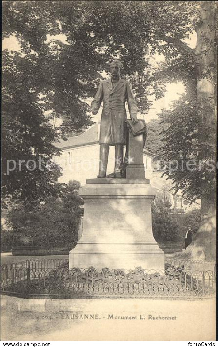 12321116 Lausanne VD Monument L Ruchonnet Statue Lausanne - Andere & Zonder Classificatie